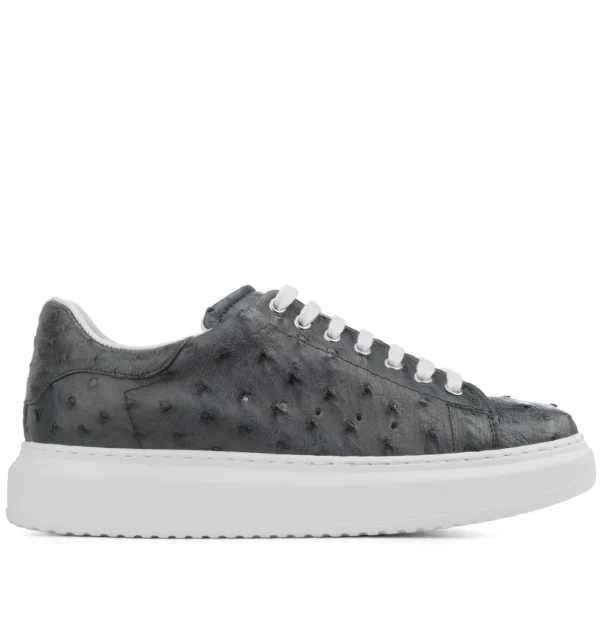 Ocala - Elevator Sneakers in Ostrich Leather from 2.4 to 3.1 inches