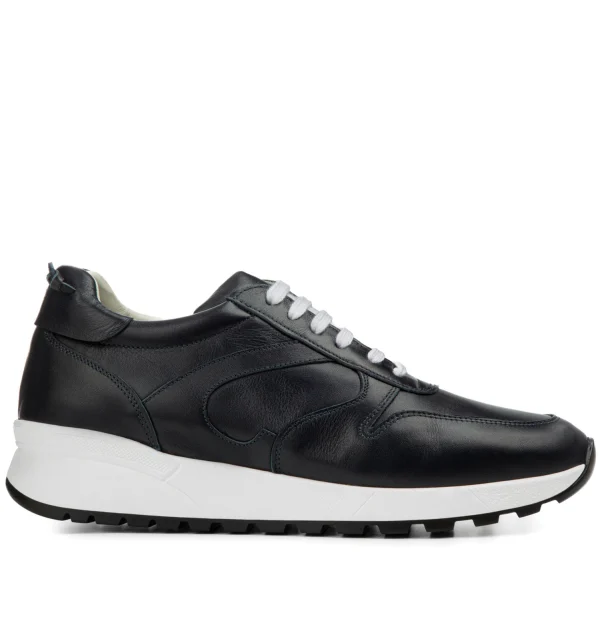 Dranesville - Elevator Sneakers in Full Grain Leather from 2.4 to 3.1 inches