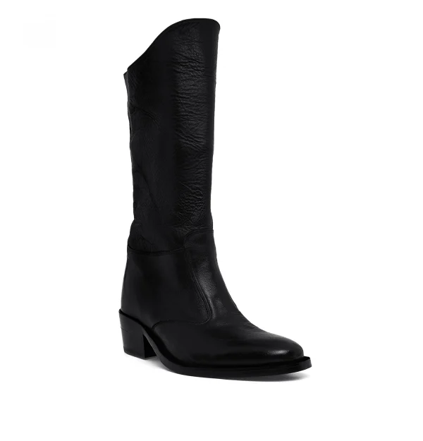Texas W - Women's Elevator Boots in Full Grain Leather from 2.4 to 4 inches