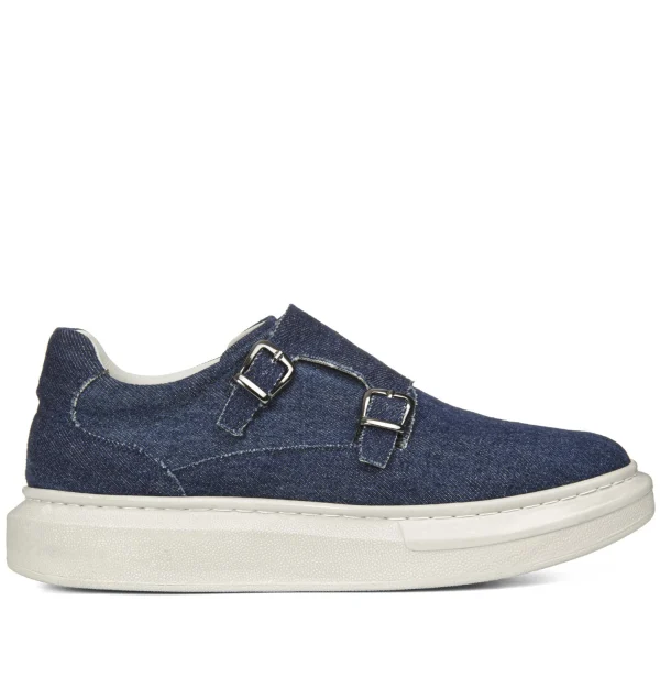 Mosman - Elevator Slip on in Denim Fabric up to 2.75 inches