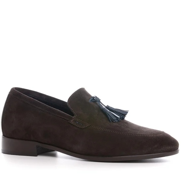 Vicenza - Elevator Loafers in Suede Leather up to 2.6 inches