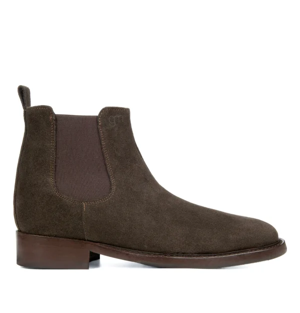 Hickman - Elevator Chelsea Boots in Suede Leather from 2.4 to 4 inches