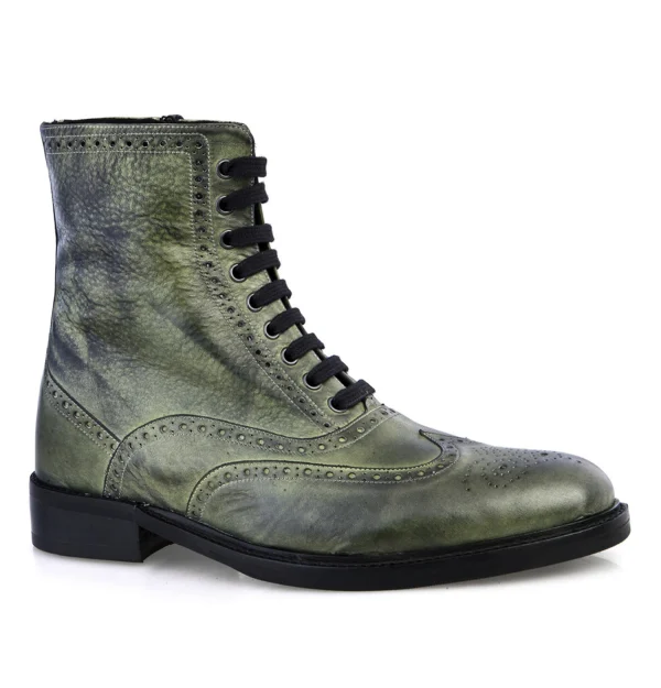 Boston - Elevator Boots in Hand Buffered Leather from 2.4 to 4 inches