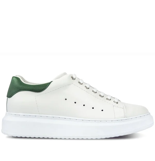 Estoril - Elevator Sneakers in Full Grain Leather from 2.4 to 3.1 inches