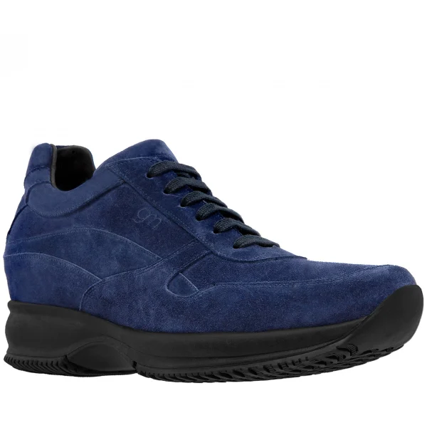 Fort Lauderdale - Elevator Sneakers in Suede Leather from 2.4 to 4 inches