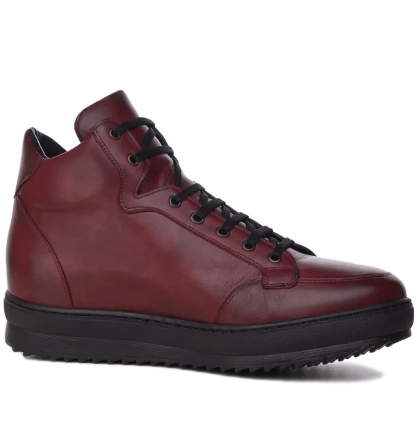 Rostov - Elevator Sneakers in Full grain Leather from 2.4 to 4 inches