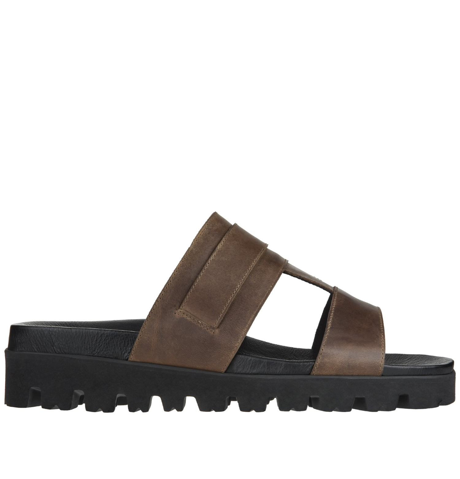 Bodrum - Elevator Sandals in Full grain Leather up to 6 cm
