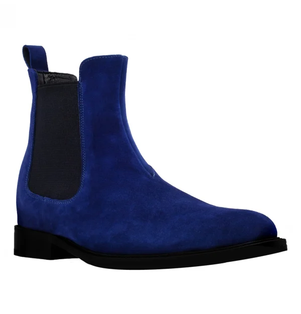 Manchester - Elevator Boots in Suede Leather from 2.4 to 3.1 inches