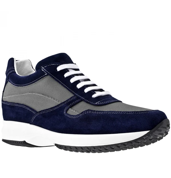 Venice Beach - Elevator Sneakers in Leather/fabric mix from 2.4 to 4 inches