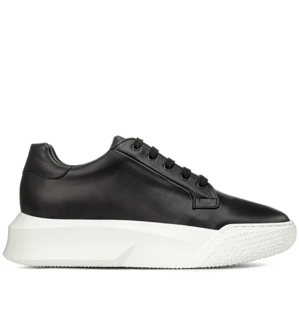 Goshen - Elevator Sneakers in Full Grain Leather from 2.4 to 4 inches