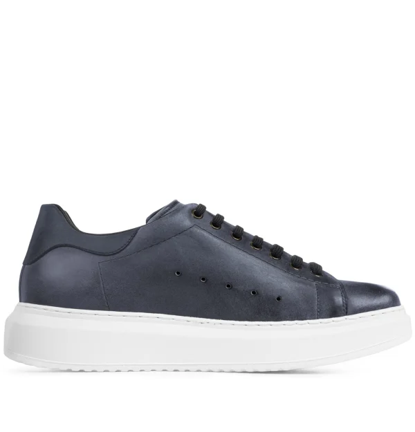Southlake - Elevator Sneakers in Full Grain Leather from 2.4 to 3.1 inches