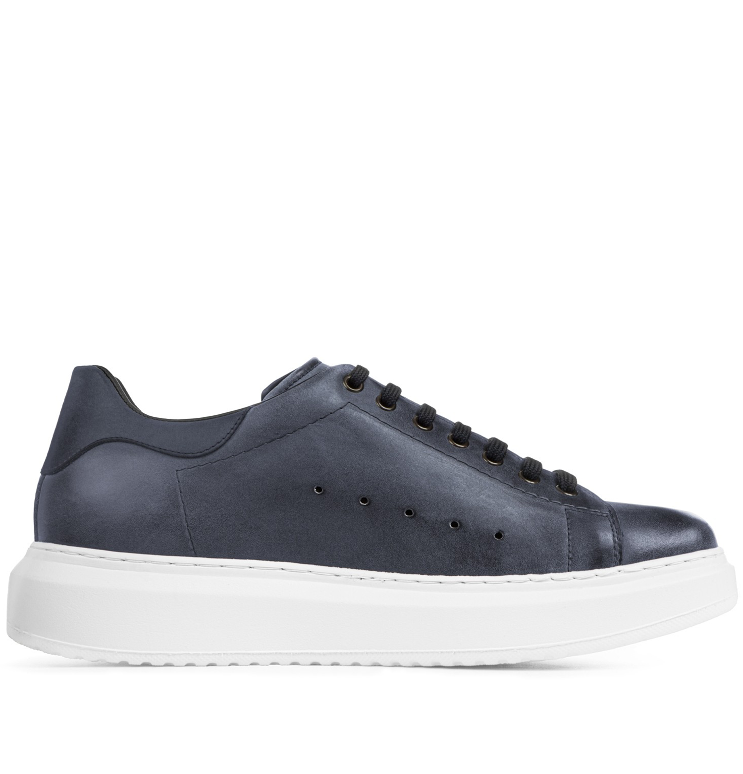 Southlake - Elevator Sneakers in Full Grain Leather from 2.4 to 3.1 inches