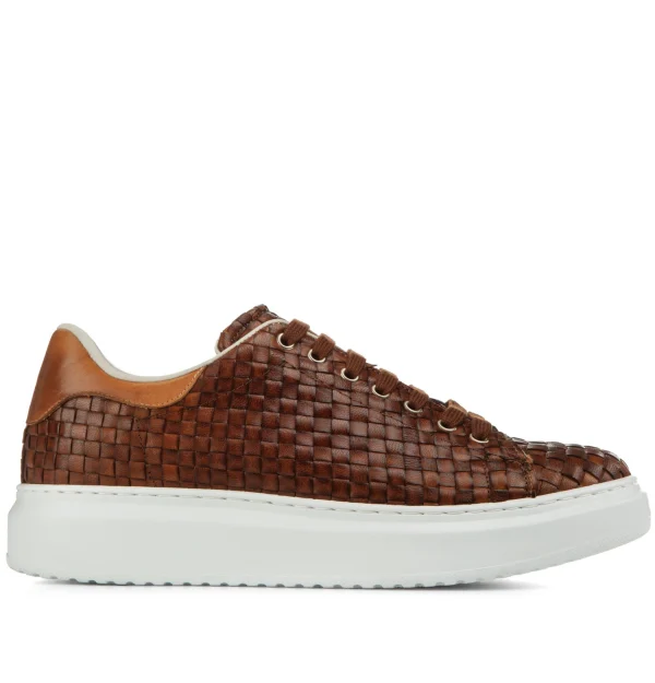 Rumson - Elevator Sneakers in Woven Calf Leather from 2.4 to 3.1 inches