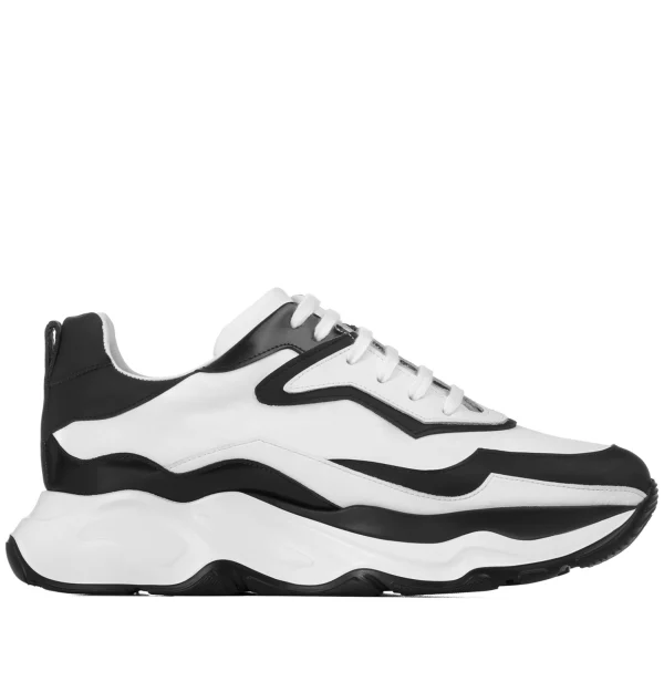 Giant Zebra - Elevator Sneakers in Mix of Leathers from 2.4 to 4.3 inches