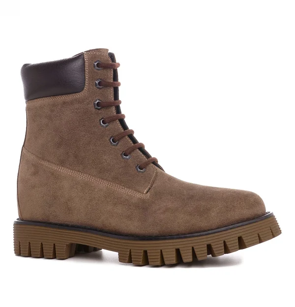 Jacksonville - Elevator Boots in Suede Leather from 2.4 to 4 inches