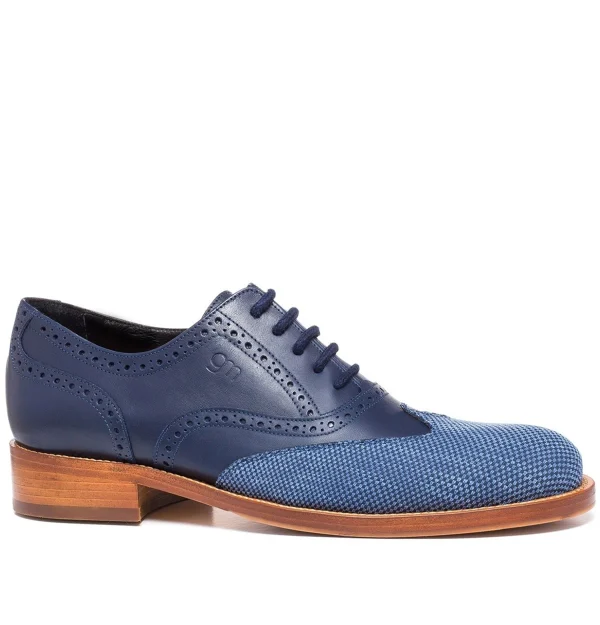 Via Tornabuoni - Elevator Shoes in Leather/fabric mix from 2.4 to 3.1 inches