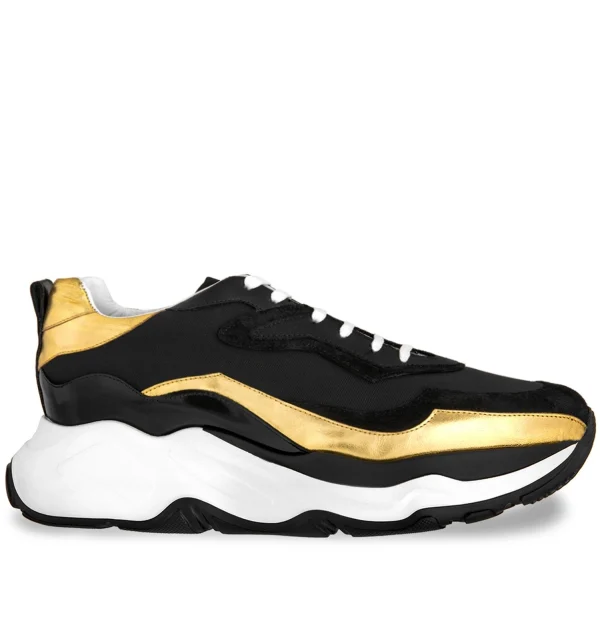 Giant Tiger - Elevator Sneakers in Mix Leather/Fabric from 2.4 to 4.3 inches