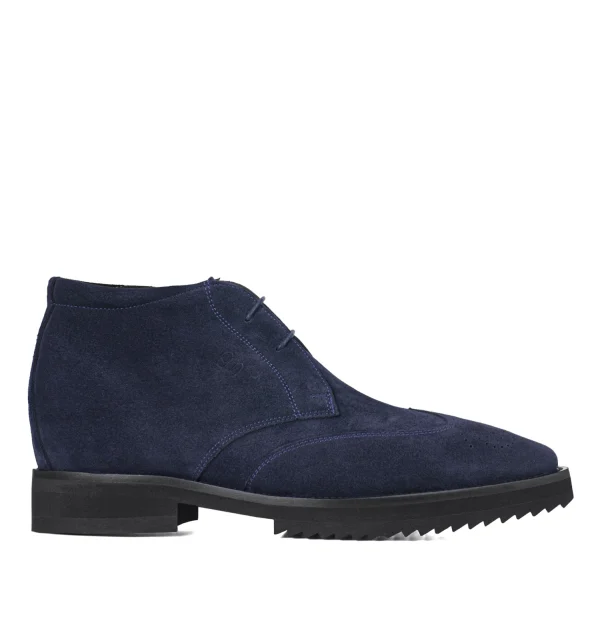 Ascot - Elevator Ankle Boots in Suede Leather from 2.4 to 3.1 inches