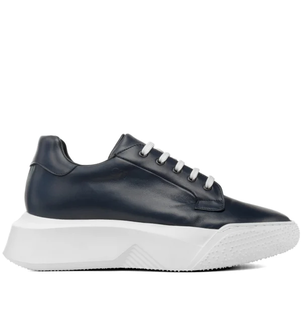 Darien - Elevator Sneakers in Full Grain Leather from 2.4 to 4 inches