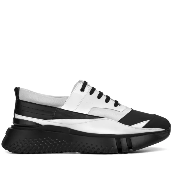 Ossuccio - Elevator Sneakers in Mix of leathers from 2.4 to 4 inches