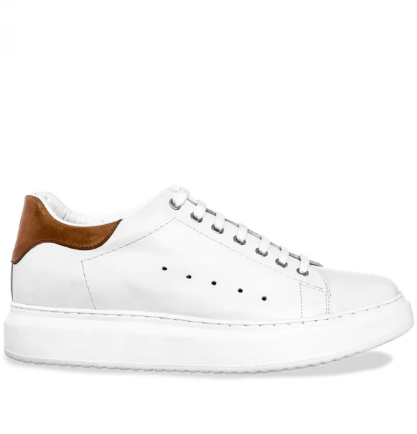 Flushing Meadows - Elevator Sneakers in Full Grain Leather from 2.4 to 3.1 inches
