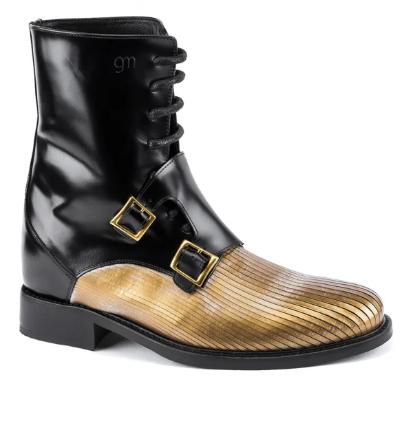 Frankfurt - Elevator Boots in Mix of leathers from 2.4 to 4 inches