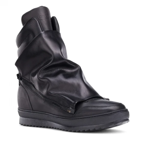 Illinois - Elevator Sneakers in Full Grain Leather from 2.4 to 4 inches