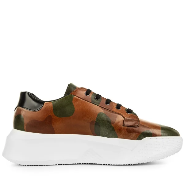 Nettuno - Elevator Sneakers in Full Grain Leather from 2.4 to 4 inches