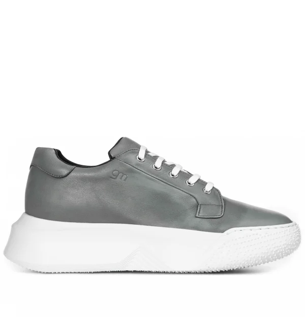 Nepi - Elevator Sneakers in Full Grain Leather from 2.4 to 4 inches