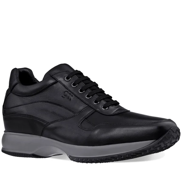 Istanbul W - Women's Elevator Sneakers in Full Grain Leather from 2.4 to 4 inches