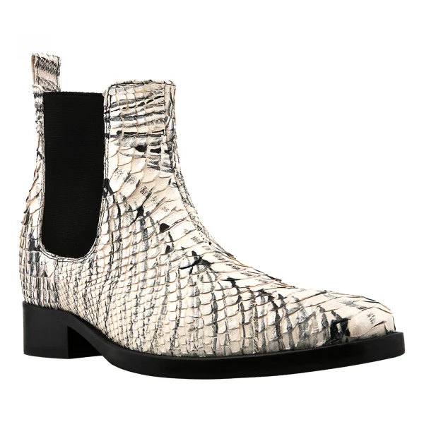 Johannesburg - Elevator Boots in Python Leather from 2.4 to 3.1 inches