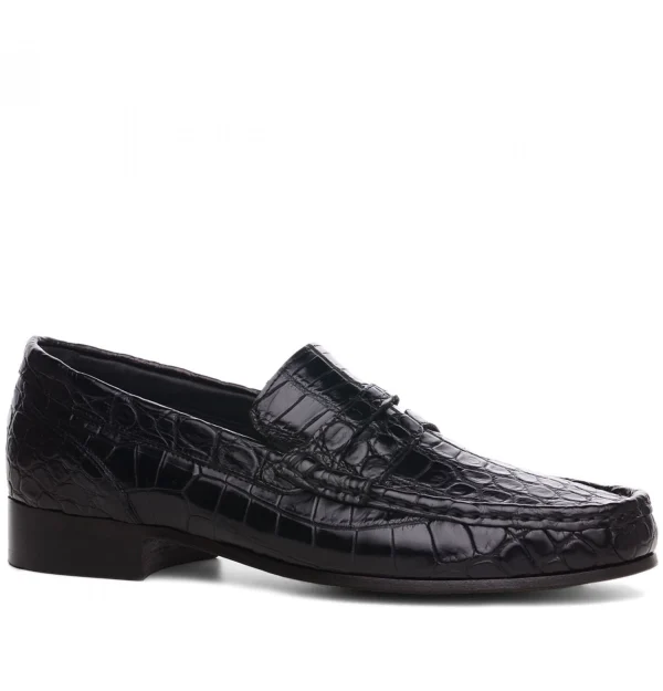 Karachi - Elevator Loafers in Crocodile Leather up to 2.6 inches
