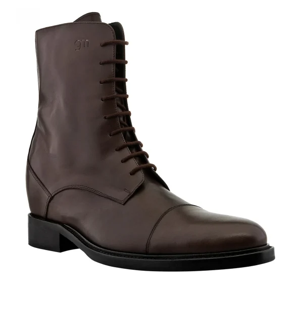 Laurent - Elevator Boots in Full Grain Leather from 2.4 to 3.1 inches
