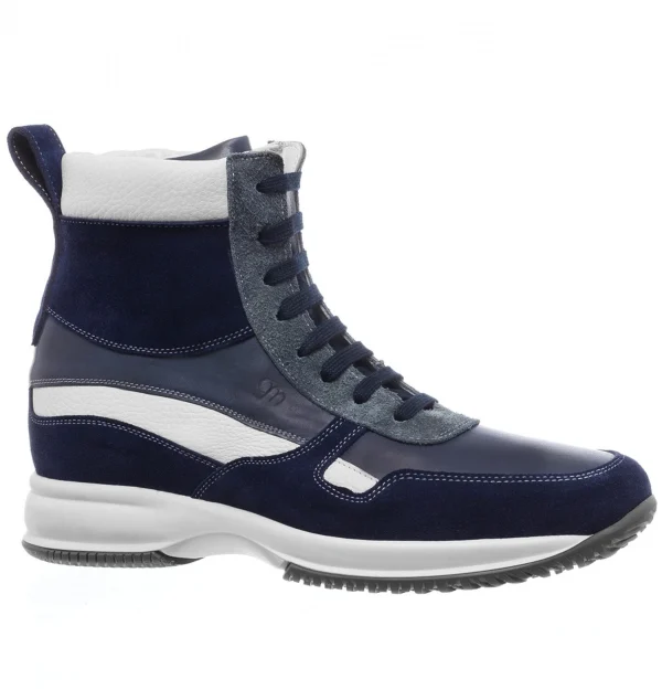 Lazio - Elevator Sneakers in Mix of leathers from 2.4 to 4 inches