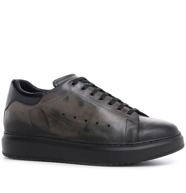 Leeds - Elevator Sneakers in Full Grain Leather from 2.4 to 3.1 inches