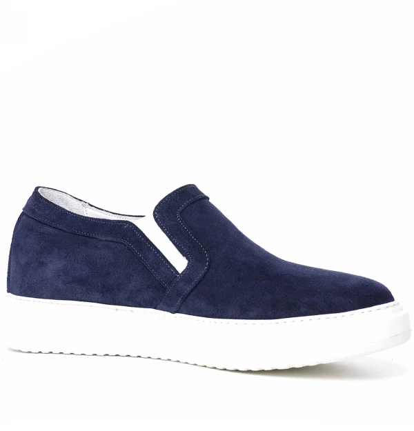 Heraklion - Elevator Slip-Ons in Suede Leather up to 2.6 inches