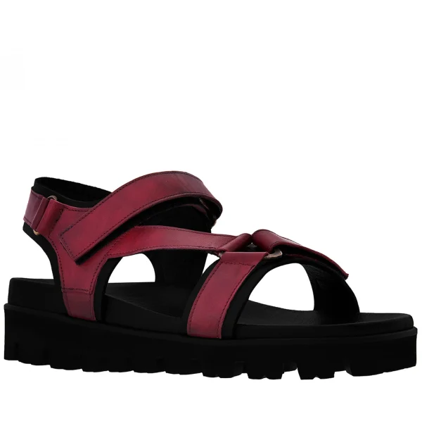 Cayman - Elevator Sandals in Full Grain Leather up to 2 inches