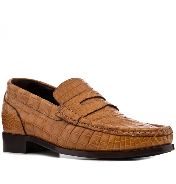 Hawaii - Elevator Loafers in baby crocodile Leather up to 2.6 inches