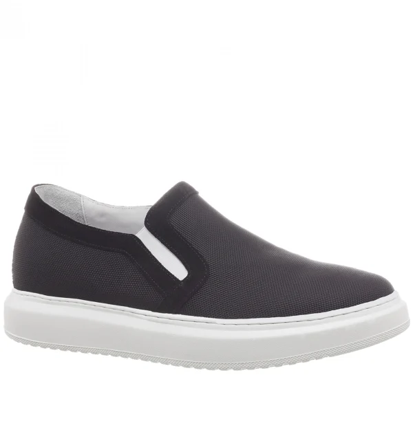 Maho Beach - Elevator Slip-Ons in Leather/fabric mix up to 2.4 inches