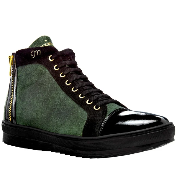 Mandarin - Elevator Sneakers in Mix of leathers from 2.4 to 3.1 inches