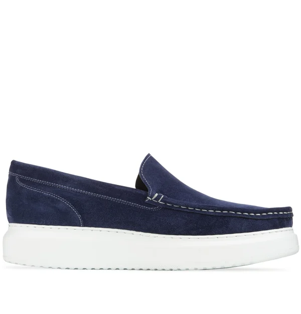 Keros - Elevator Loafers in Suede Leather up to 6 cm