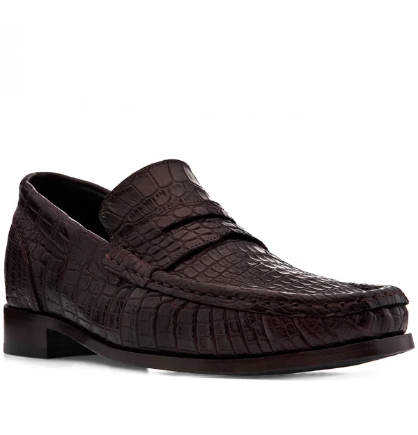 Monte Carlo - Elevator Loafers in Baby crocodile Leather up to 2.6 inches