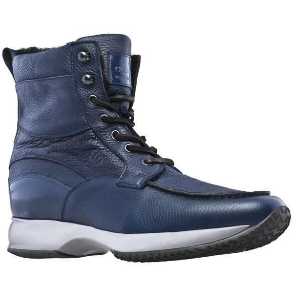 Moscow - Elevator Sneakers in Full Grain Leather from 2.4 to 4 inches