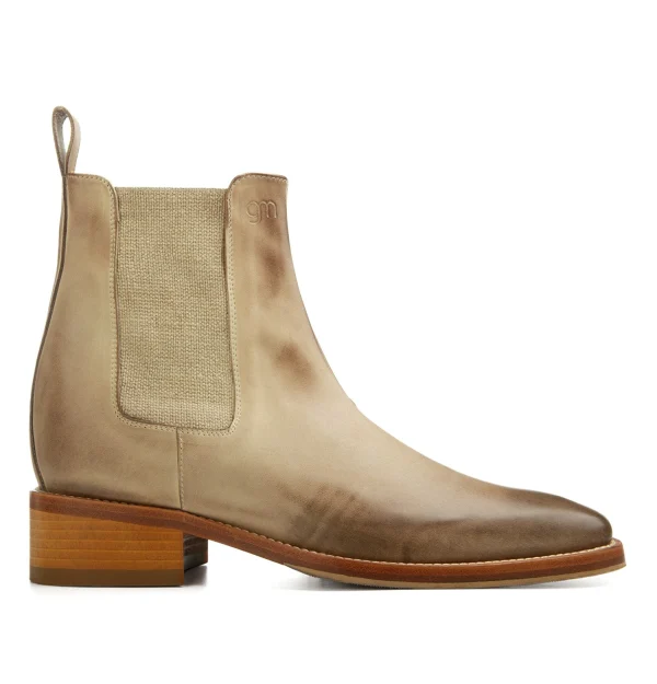 Newton - Elevator Chelsea Boots in Full Grain Leather from 2.4 to 4 inches
