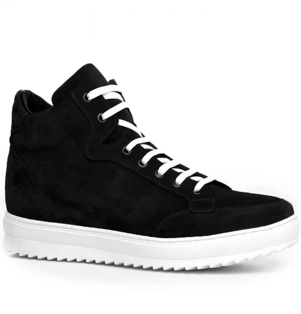 Eaton Square - Elevator Sneakers in Suede Leather from 2.4 to 4 inches