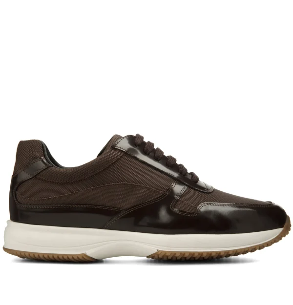 Palm Springs - Elevator Sneakers in Leather/fabric from 2.4 to 4 inches