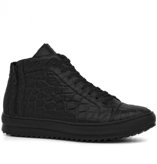 Pasadena Elevator Sneakers in Crocodile leather. Up to 3.1 Inches Taller