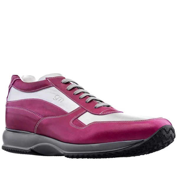 Perth W - Women's Elevator Sneakers in Full Grain Leather from 2.4 to 4 inches