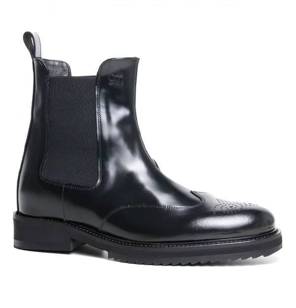 Piazza Gae Aulenti - Elevator Boots in Brushed Leather from 2.4 to 4 inches