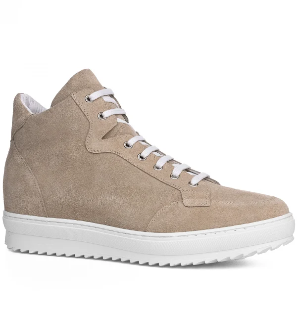 Sahara - Elevator Sneakers in Suede Leather from 2.4 to 4 inches